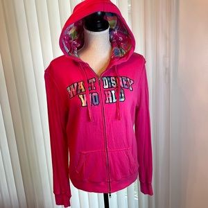 Vintage Disney Zip Up Hooded Jacket sz L